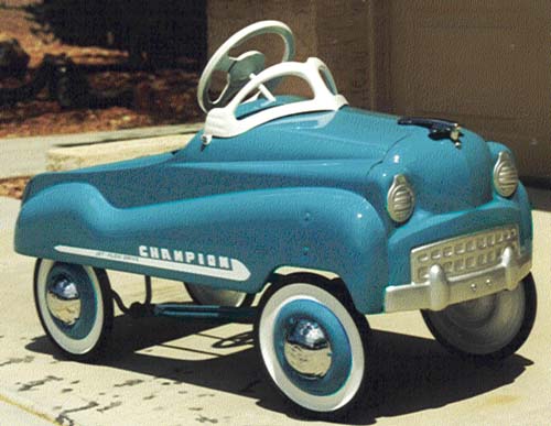 vintage metal pedal car